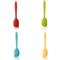 Petite spatule en silicone tout-en-un intégrée pour gratter le beurre et la crème, outil de cuisine pour la pâtisserie et la préparation des pâtes.