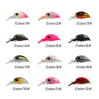 Leurre de pêche artificiel coulant pour eau salée, 12 couleurs, ABS, 40 mm, 2,1 g, pour la pêche au poisson-chat en rivière