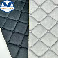 Motif personnalisé échantillon gratuit polyester tissu d'ameublement brodé coton rempli velours tissu matelassé pour housse de siège