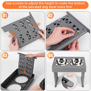 Comedero Elevado para Perros con Logotipo Personalizado, Doble Tazón de Acero Inoxidable para Perros y Gatos - Product Image 4