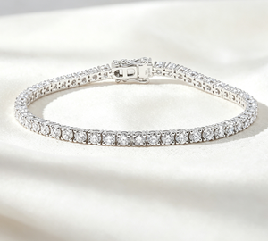 In Stock 925 Sterling Silver 4.687ct Lab Diamond Tennis <b>Bracelet</b> 2.8mm Round Cut Daily Fine Jewelry Gift - Product Image 2