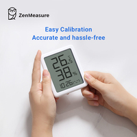 ZenMeasure Servicio Integral, Medición Precisa, Termómetro e Higrómetro Todo en Uno, Portátil, Sostenible, ABS, Decoración del Hogar, Aire