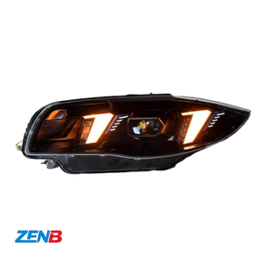 Gruppo Fari per <span class=keywords><strong>BMW</strong></span> <span class=keywords><strong>Serie</strong></span> <span class=keywords><strong>1</strong></span> 2004-2011 <span class=keywords><strong>E87</strong></span>, Modificato con Proiettore LED Laser, Luci Diurne a Forma di Dente di Lupo, Indicatori di Direzione - Product Image 2