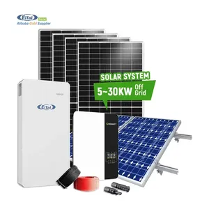 Eitai High Efficiency Dc Ac Pv Sets 5Kw 10Kw 15Kw 20Kw 25Kw 30Kw Single Phase Solar Panel System With Mounting Sets