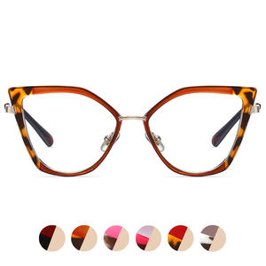 Montura de Gafas de Mariposa 87315, TR90, Metal, Estampado de Leopardo, Anti Luz Azul, Montura Completa, Gafas Ópticas para Mujer - Product Image 2