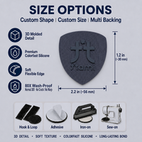 Écusson en silicone pour vêtements, fourniture directe usine, badge d'identification pour uniformes de marque de gym, pour projets en gros de fabricants
