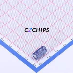 Condensateur électrolytique en aluminium à montage traversant ERR1CM331E12OT, composant à montage traversant THT, D6.3xL12mm 330uF 20% 16V 2.5mm - Product Image 1