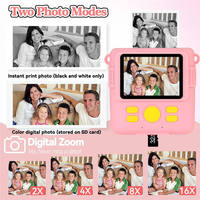 Mesin Cetak Foto Instan 2.4 Inci 1080P HD untuk Anak-anak dengan Kartu MicroSD 32G, Kamera Video Foto Anak-anak