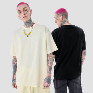 Camisetas en blanco de algodón 100% a granel, camisetas de hombre de gran tamaño de peso pesado para impresión personalizada - Product Image 3