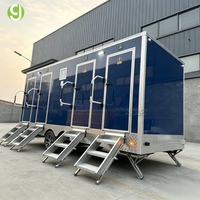 Goeasy Remorque Sanitaire Mobile Compacte et Portable, Modèle Luxe 1 Cabine, pour Événements Extérieurs Privés, Mariages et Séances Photo