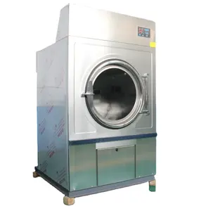Secadora comercial de acero inoxidable completamente automática, secadora de ropa de hotel