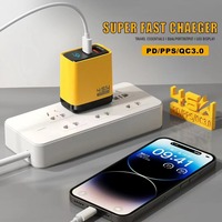 Cargador Rápido USB-C PD de 45W con Enchufe EU/US/UK para Teléfonos Móviles, Adaptador de Corriente USB Tipo C de Carga Rápida, Cargador de Viaje Tipo C de 45W
