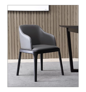 Silla de Comedor Moderna de Lujo, Silla de Desayuno Estilo <span class=keywords><strong>Continental</strong></span> con Marco de Madera de Fresno y Tapicería de Microfibra - Product Image 1