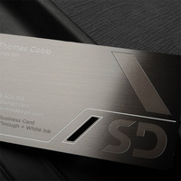 Cartes en métal personnalisées Cartes en métal brossé de haute qualité Impression de logo Gunmetal Cartes de visite d'adhésion
