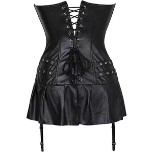 Corsé de cuero sin mangas al por mayor para mujer, corsé de cuero de diseño personalizado más vendido, hecho en Pakistán - Product Image 3