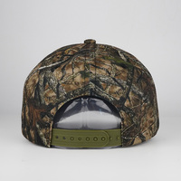 Gorra de Béisbol Camuflada de Alta Calidad con 5 Paneles, Impresión Digital por Sublimación Estilo Real Tree y Logotipo Personalizado Bordado