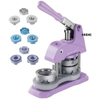 Kit de fabrication de badges DIY pour enfants, violet, avec aimants pour réfrigérateur, ouvre-bouteille, composants de badges faciles à réaliser, livraison gratuite