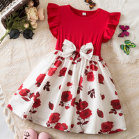 Robes d'été en mousseline pour filles, style européen et américain, imprimées, sans manches, douces, pour enfants, vente en gros transfrontalière