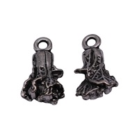 Pendentif chou 3D en argent antique, accessoire DIY, 17x9,6mm, 1,1g