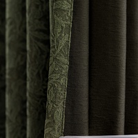 Cortinas de Lujo con Textura Pesada, 100% Opacas, de Chenilla Jacquard, con Rosas en Relieve, Certificadas OEKO-TEX y GRS, Fabricante OEM
