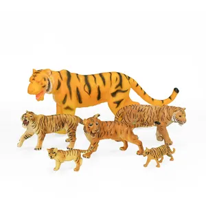 Big cat series different size PVC wild animal figure toy plastic tiger model
