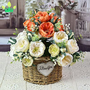 10 Têtes <span class=keywords><strong>Hibiscus</strong></span> <span class=keywords><strong>Bouquet</strong></span> De Mariage <span class=keywords><strong>Mariée</strong></span> Pivoines Bouquets Fleur Artificielle De <span class=keywords><strong>Mariée</strong></span> pour Lancer Tissu De Soie Flore Vase De Fête De Mariage - Product Image 3
