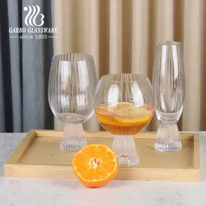 Handmade blown long stem wine glass goblet stemware high end lead free crystal glass water tumbler champagne flues