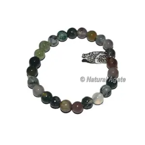 New Design genuine stone supplies Agate Gemstone Bracelets with Owl Buy From The Indian Bulk Supplier