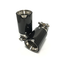 Carbon Auspuffs pitze Silber 304 Edelstahl Schall dämpfer rohr für BMW 1234 Serie M240i M340i Auto Auspuffrohr