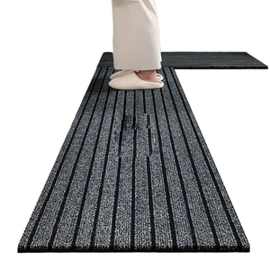 Tapis de porte en polyester moderne imprimé sur mesure, extra épais, à rayures, avec dos antidérapant, pour usage extérieur, hôtel, bureau - Product Image 1