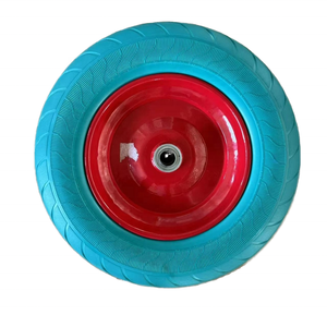 16 Inch 4.80/4.00- 8 Puncture Proof Solid PU Foam <strong>Wheel</strong> <strong>for</strong> Wheelbarrow Solid PU <strong>Wheel</strong> <strong>Trolley</strong> Wagon Barrow <strong>Wheel</strong> No Reviews yet - Product Image 1