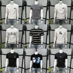 여름 남성복 반팔면 티셔츠 양질 남성 티셔츠 스포츠 T 셔츠 도매 남성 프린트 티셔츠
