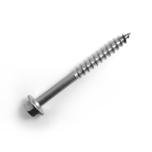 Vis à aggloméré en acier inoxydable A2 SKU 8A40011 certifié CE 6.4x150 filetage zingué avec fausse rondelle Normes ANSI JIS - Product Image 1