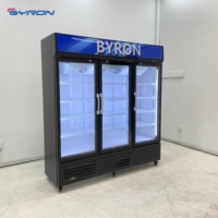 Réfrigérateur vertical pour boissons, best-seller, double porte vitrée, verrouillable, adapté aux boissons au lait, aux bières