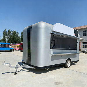 Carrito de Café de Acero Inoxidable de Primera Calidad, Remolque Multifuncional con Garantía de 2 Años para Venta de Helados, Espresso/Ve Latte - Product Image 1