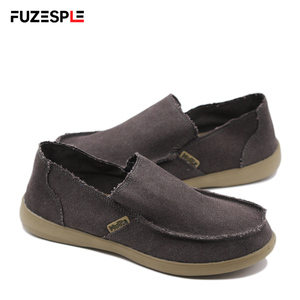 Zapatos casuales de lona gris para hombre, diseño sin cordones, tela texturizada, suela neutra, zapatos para uso diario, calzado moderno, zapatos de lona personalizados - Product Image 4