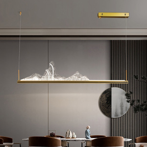 Lustre minimaliste de luxe postmoderne pour salle à manger, long comptoir de bar, salle d'étude, salon de thé, salle d'exposition, caissier, luminaires - Product Image 4