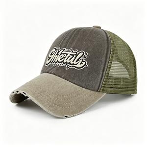 Wholesale Custom Blank 5 Panel Corduroy Rope Hat <b>Vintage</b> Mesh Back Trucker <b>Cap</b> with Braided Rope Mid Profile Structured - Product Image 2