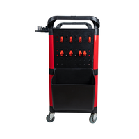 Haute qualité multi-fonction réparation automatique 3 étagères de stockage main pousser en plastique outil chariot nettoyage voiture détaillant chariot roulant chariot