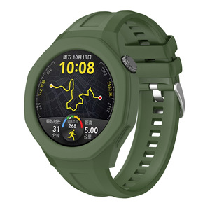 Funda Protectora de Lujo Resistente a Arañazos de Silicona TPU Ultrafina y Resistente para Reloj GT5 Pro 46MM con <span class=keywords><strong>Correa</strong></span> Deportiva - Product Image 3