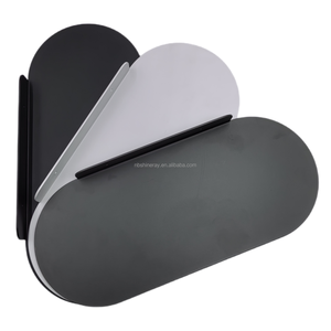Étagère flottante linéaire industrielle en acier moderne avec revêtement noir, design rectangulaire arrondi, 13,7 pouces, étagères murales pour la décoration de la salle de bain - Product Image 6