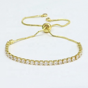Bijoux de mode, bracelets ajustables en or 18 carats, zircone cubique géométrique, diamants multiformes, bracelets tennis pour femmes - Product Image 4
