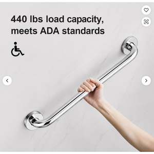 ราวจับกันลื่นสำหรับห้องน้ำ ทำจากสแตนเลส 304 แข็งแรงทนทาน รองรับน้ำหนักได้สูงสุด 150 กก. พร้อมดีไซน์ป้องกันการลื่นไถล - Product Image 5