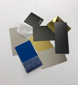 Stock piastra metallica targhetta <span class=keywords><strong>incisione</strong></span> laser 304 bianco/201 in acciaio inox nero titanio oro alluminio targhetta personalizzazione - Product Image 3