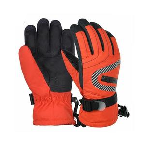 ถุงมือกันลมหน้าจอสัมผัสสำหรับเด็กสีส้มสำหรับฤดูหนาว-ถุงมือสกีห้านิ้วสำหรับเด็กชายและเด็กหญิงสำหรับเล่นกีฬากลางแจ้ง - Product Image 1