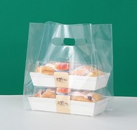 Plateau jetable en plastique à deux compartiments avec logo personnalisé, fermeture éclair, imprimé flexo, pour café, lait, thé, salade, sushi, en carton recyclable en PEHD