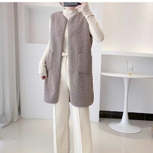 Gilet lungo per l'autunno e gilet in <span class=keywords><strong>velluto</strong></span> a granello imitazione WinterMid, abbigliamento da donna nuovo alla moda - Product Image 4