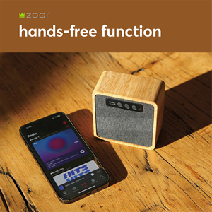 Loa <span class=keywords><strong>Bluetooth</strong></span> không dây di động tích hợp pin năng lượng mặt trời 5W, chất liệu tre tự nhiên, có logo tùy chỉnh - Product Image 4