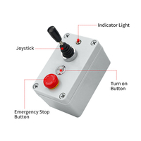 Interrupteur de commande à distance sans fil industriel, contrôleur de joystick, étanche IP65, portée de 100 m, 4 boutons pour les machines de levage et les grues