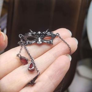Creative Personality Evening Party Mask Charm Clavicle <b>Chain</b> Necklace Water Drop Diamond Holiday Gift Pendant Cosplay Necklace - Product Image 5